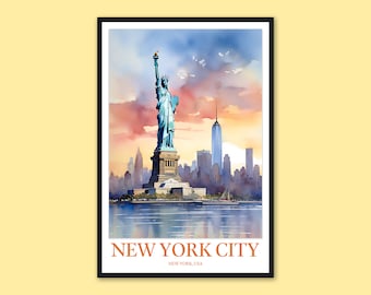 Statue of Liberty Print: New York City Travel Poster
