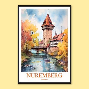 Nuremberg Wall Art Nuremberg Poster Nuremberg Print Art Nuremberg Wall Decor Nuremberg Travel Wall Art Germany Wall Art Nuremberg Gift Lover