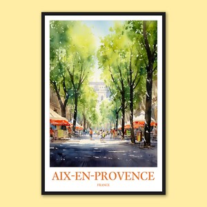Aix-en-Provence Travel Poster: French Riviera Wall Art