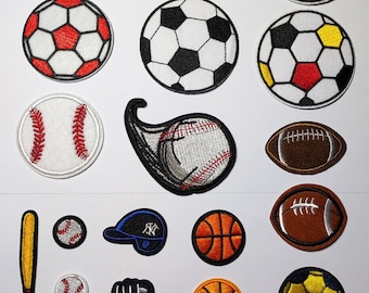 Football Basketball Baseball Rugby Soccer Patch Badge Iron On /Sew On