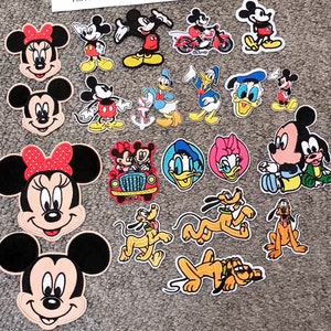 Micky Maus Mädchen Disney Minnie Donald Duck Pluto Hund Patch Abzeichen