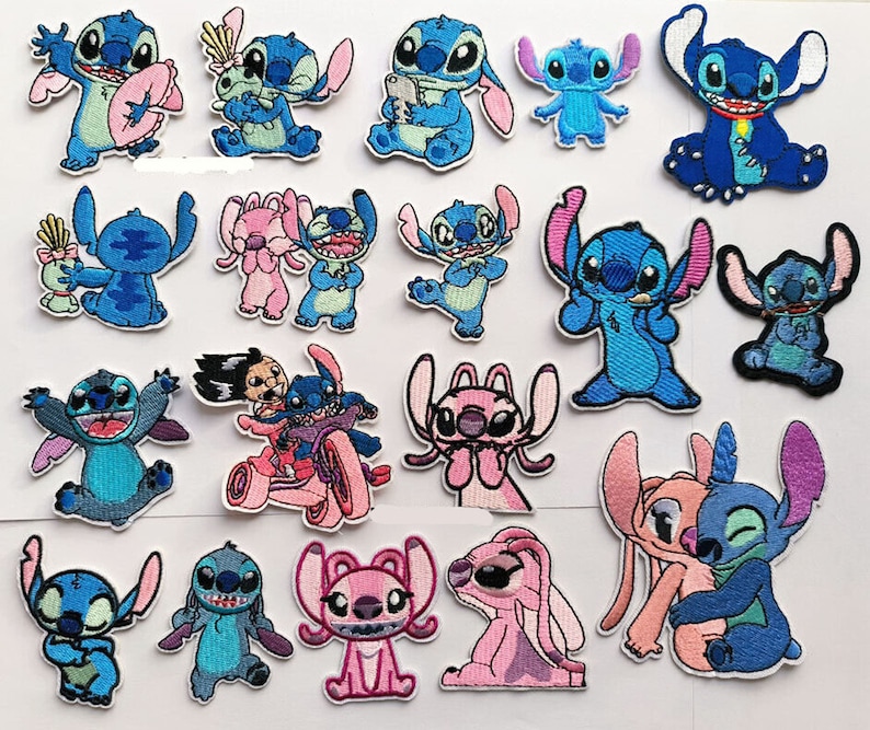 New Lilo and Stitch 2024 New Patches Badges Iron On Sew On image 1