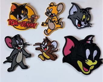 Insigne de personnage de dessin animé Tom et Jerry, badge, souris, rat