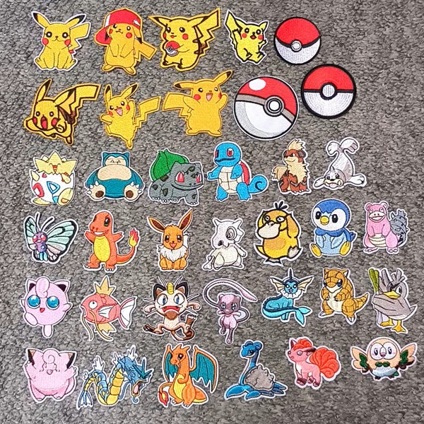 Japanese Pokemon Pikachu Pocket Monsters Ball Patch Badge Iron On Sew On