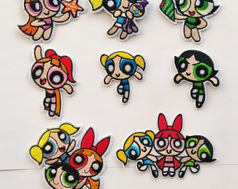 Powerpuff Girls Superhelden Mädchen Aufnäher zum Aufnähen