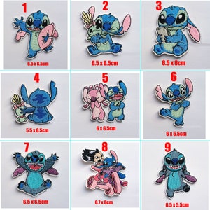 New Lilo and Stitch 2024 New Patches Badges Iron On Sew On image 2