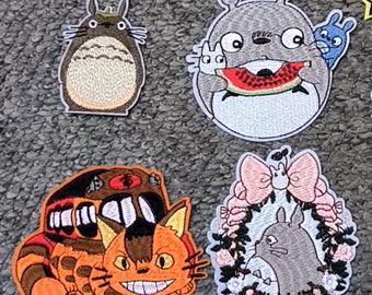 My Neighbour Totoro Kawaii cat Rabbit Patch Badges Iron On Sew On