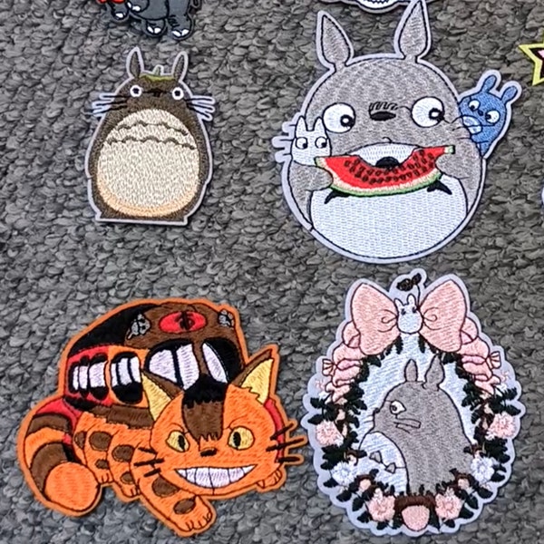 My Neighbour Totoro Kawaii cat Rabbit Patch Badges Iron On Sew On