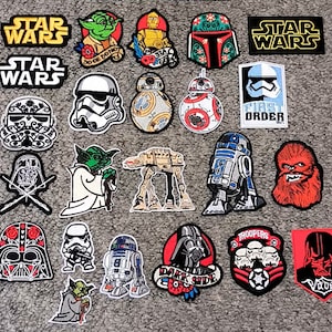 Disney Movie Star Wars PVC Patches for Clothing Embroidery Patch on Clothes  Badge Hook and Loop
