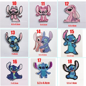 New Lilo and Stitch 2024 New Patches Badges Iron On Sew On image 3