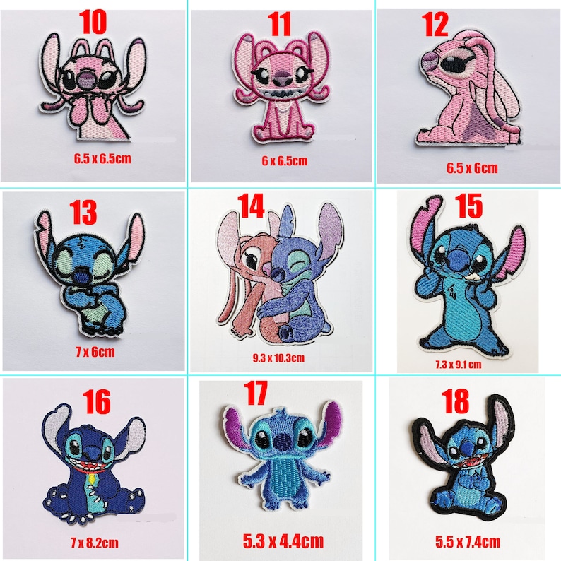 New Lilo and Stitch 2024 New Patches Badges Iron On Sew On image 3