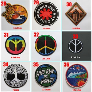 Popular Round World Leave Adventure Moon Sun Jurassic Explore Trees Wild Peace Earth Detours Alien Van Gogh Sew Iron On Patch Badge image 5