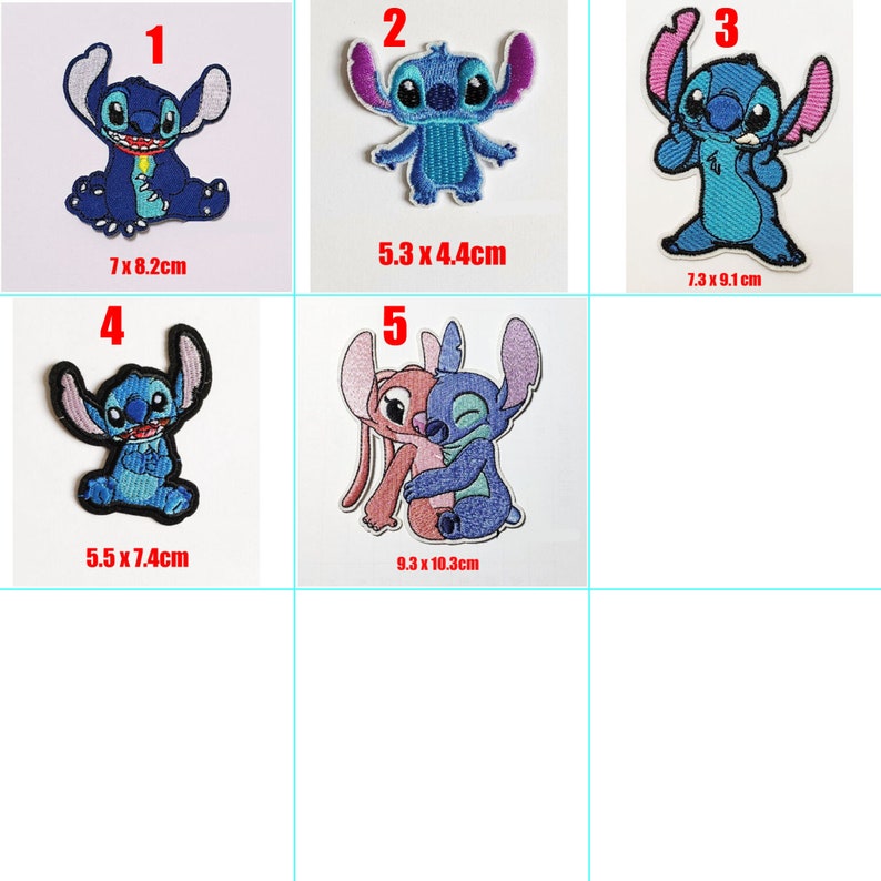 Lilo and Stitch Patches Badges Iron on Sew On - Etsy