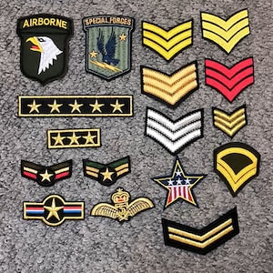 Military Army Patches Badges Iron On Sew On