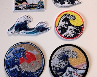 Kanagawa Wave Sea, Ocean Sea Wave, Great Wave Off Kanagawa Patch Badge