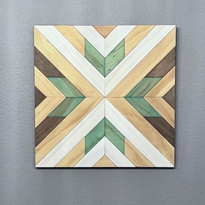Geometric wall art, barn quilt wall art, wood wall art, farmhouse decor, home decor