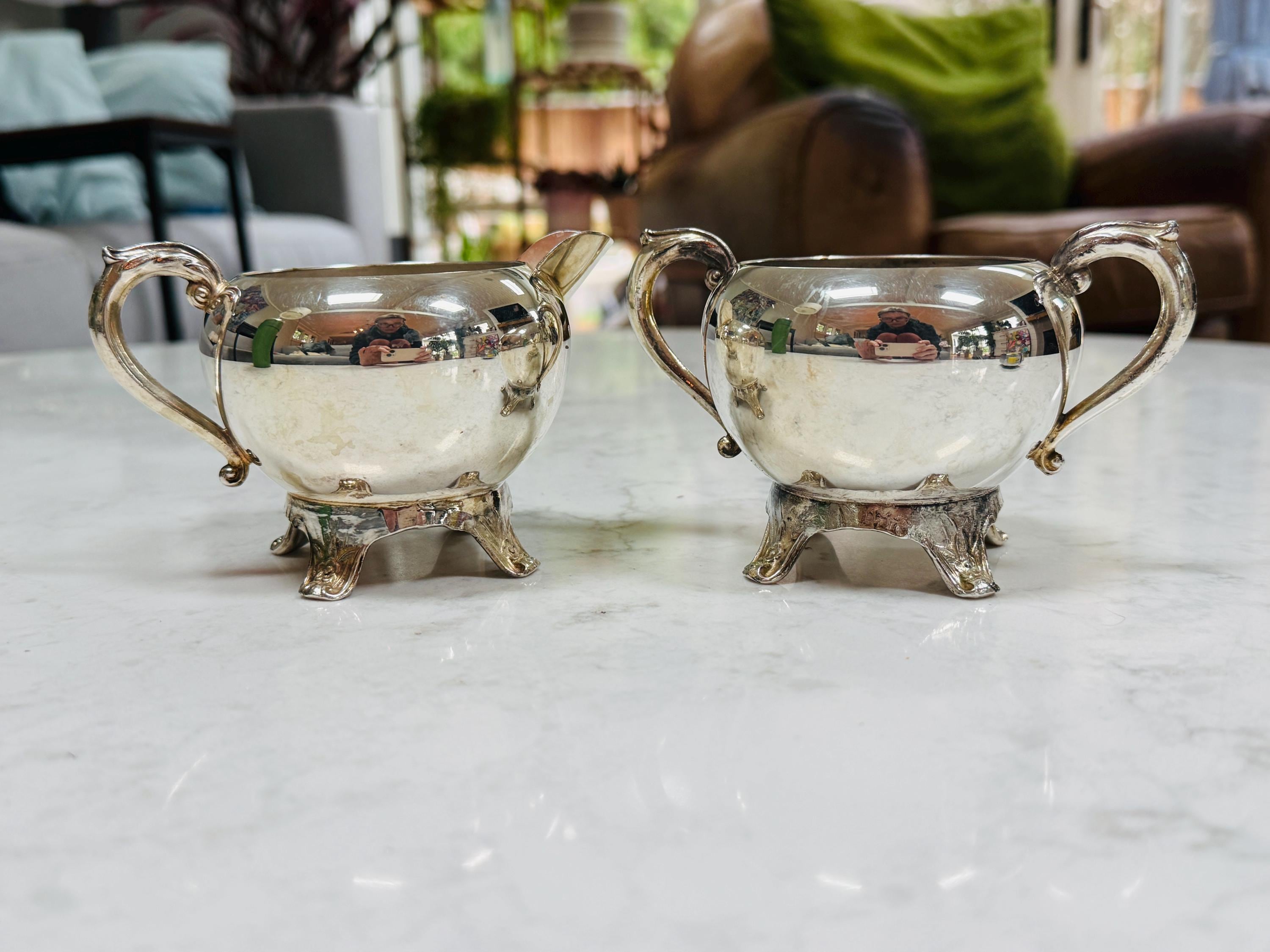 【F.B. Rogers】 ギャラリートレー 48cm 最大級！！！ Fb Rogers Tea Set - Etsy
