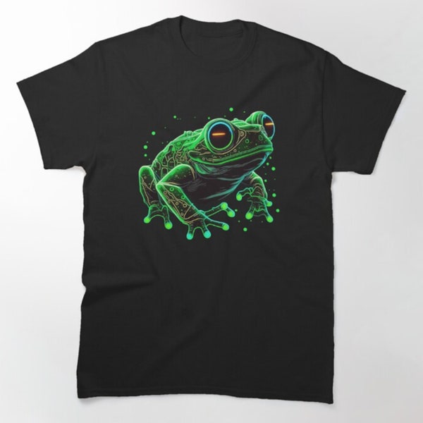 Neon Frog Rave Shirt, Festival Outfits, Festival Clothing, Mens Rave Outfits, EDM clothing, Rave Tee, Mens Rave Clothing