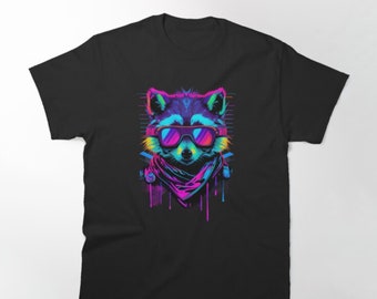 Raccoon Rave Shirt, Festival Outfits, Festival Clothing, Mens Rave Outfits, EDM clothing, Rave Tee, Mens Rave Clothing