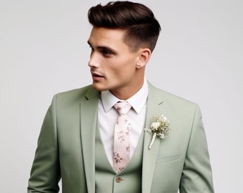 Sage Green three pieces suit,men wedding suit, Groomsmen suit, groom wear suit, Elegant suit, olive suit