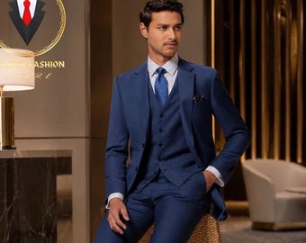 希少品！ THE STYLIST JAPAN 3P スーツ ネイビー 紺青 XLの通販 by