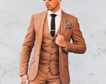 Rust Italian Slim-fit Premium, Rust 3 piece suit, Eligent wedding clothes, prom outfit suit, groom suit, Groomsmen suit, wedding suit,