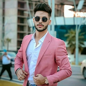 Mens pink coat hotsell