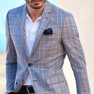 Grey suit jacket outfit on sale