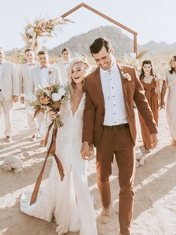 Gold wedding suits for groom new arrivals