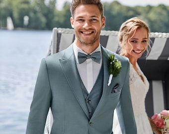 Green Elegant, Three piece suit for men, Men's wedding clothes, Men's party wear suit, prom suit, Groomsmen suit, Custom suit, Tuxedo