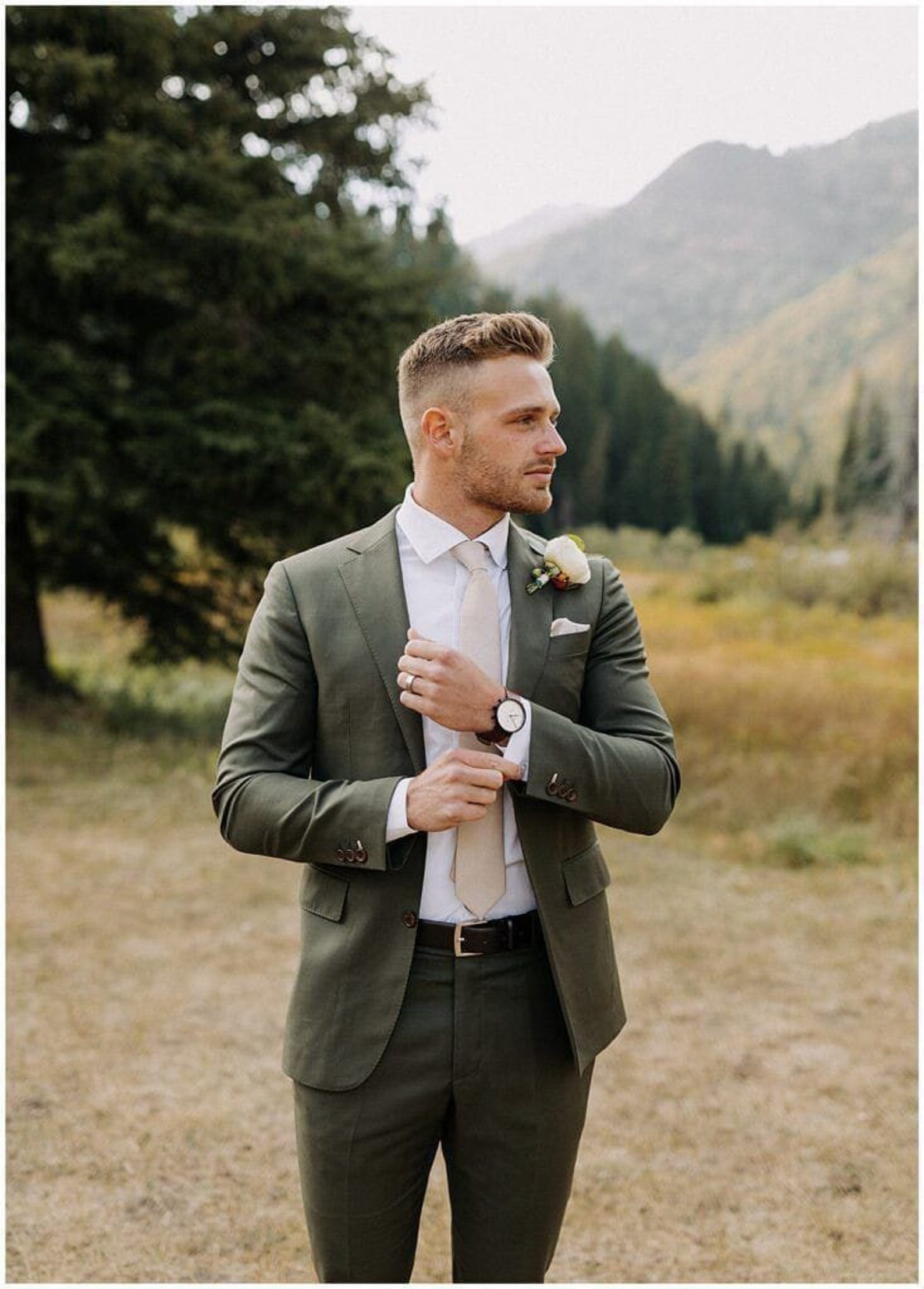 Green 2 piece suit set main image 1