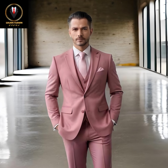 Abito da uomo elegante abito rosa antico da 3 pezzi abito da sposa abito da festa abito elegante abito da sposo e testimone di nozze Etsy Italia