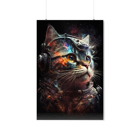 Graphic Art Space Kitty Nebula 2.0 - Etsy