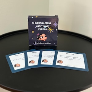 Tarjetas con preguntas sobre el dinero para niños