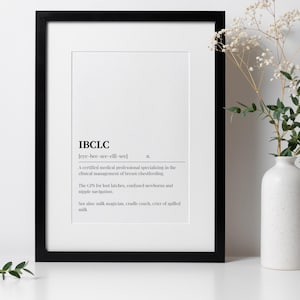IBCLC/Définition/Illustration/Définition amusante/Consultante en lactation/Bureau de lactation/Carte de gratitude