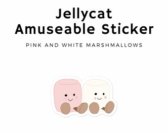 Amuseable Pink and White Marshmallows Sticker