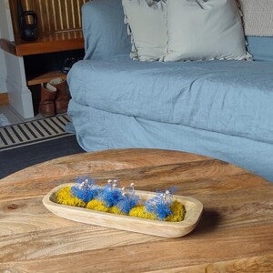 Moss Bowl Marine Blue Gypsophila