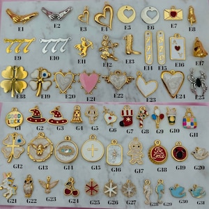 Bauen Sie Ihre eigene benutzerdefinierte Charm Halskette, wählen Sie Ihre Charms, entwerfen Sie Ihre eigene benutzerdefinierte Charm Halskette, personalisierte Geschenke, Vintage Charm Halskette Bild 3