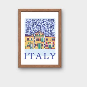 Ensemble d'art mural cuisine italienne – Impressions numériques A4 • Posters de cuisine méditerranéenne et de voyages • Décoration vintage Italie • Téléchargement immédiat