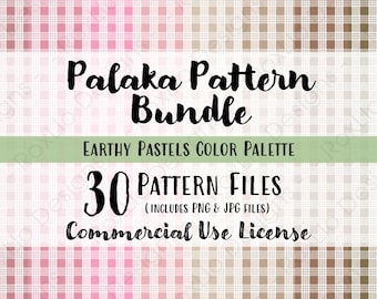 Palaka Pattern Bundle [Earthy Pastels Color Palette] - Background Clipart - PNG - JPG - Commercial Use License
