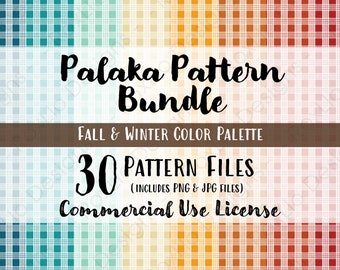 Palaka-Musterpaket [Herbst-/Winter-Farbpalette] – Hintergrund-Clipart – PNG – JPG – kommerzielle Nutzungslizenz