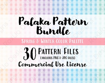 Palaka Pattern Bundle [Frühling/Sommer Farbpalette] - Hintergrund Clipart - PNG - JPG - Lizenz für kommerzielle Nutzung