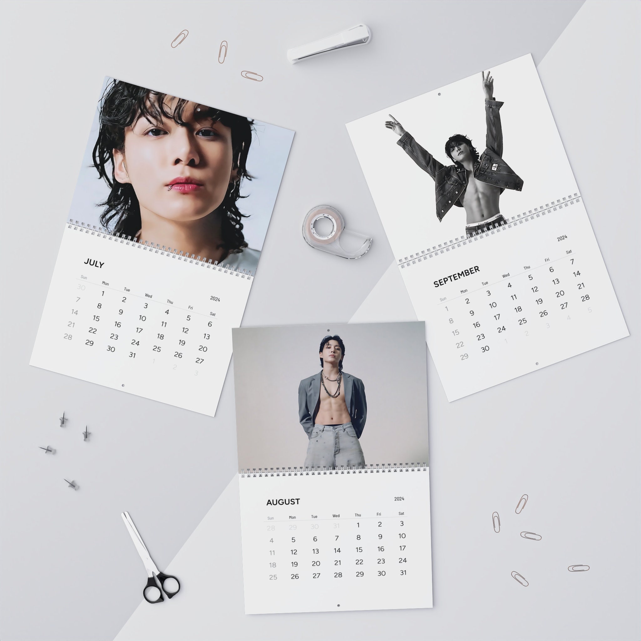 BTS Jungkook Wall Calendar 2024 BTS Calendar, Kpop Gifts for Army
