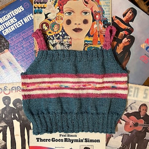 Striped Hand-Knit Crop Top