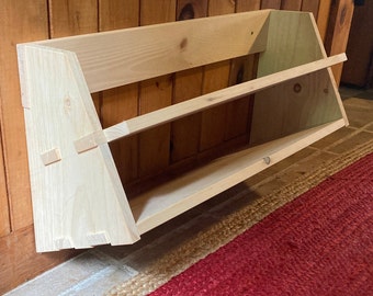 Floating Pine Shoe Rack