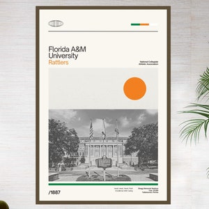 FAMU Poster, Vintage Florida A&M Wall Art, HBCU Collegiate Series Art Print