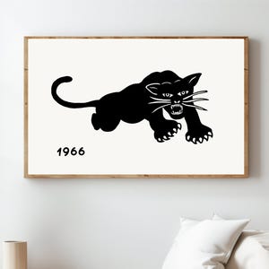 Black Panther Party Vintage Flag Print | Civil Rights Movement Matte. Wall Hanging | Black History Tribute