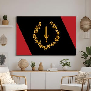 Black American Heritage Flag Canvas: Cultural Pride Wall Decor