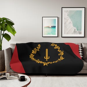 Black American Heritage Flag Throw Blanket