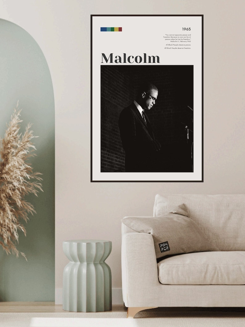 Malcolm X Digital Wall Art Malcolm X Poster Digital Download Etsy